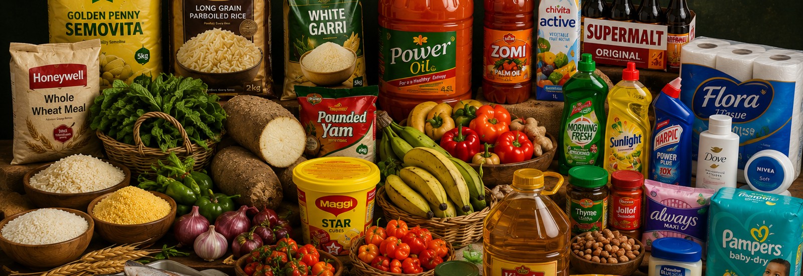 Premium African food spread